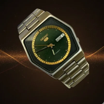 Vintage SEIKO 5 Automatic Green Dial Hexagonal Case 6309-612L