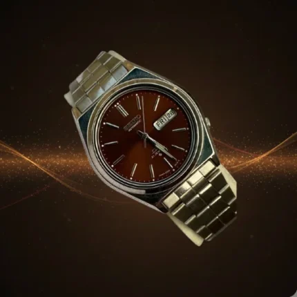 Vintage SEIKO 6309 Automatic DX 21 Jewels Chocolate Brown Sunburst Dia