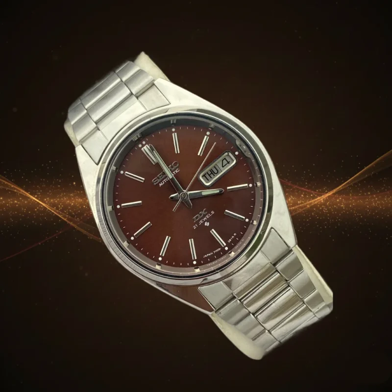 Vintage Seiko DX Automatic Brown Dial 7009 Movement