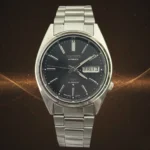 Vintage Seiko DX Automatic Classic Black Sunburst Dial 21 Jewels 6106 Movement