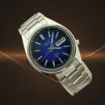 Vintage Seiko DX Automatic Electric Blue Sunburst Dial 21 Jewels
