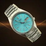 Vintage Seiko DX Automatic Stunning Teal Blue Sunburst Dial 7009 Movement