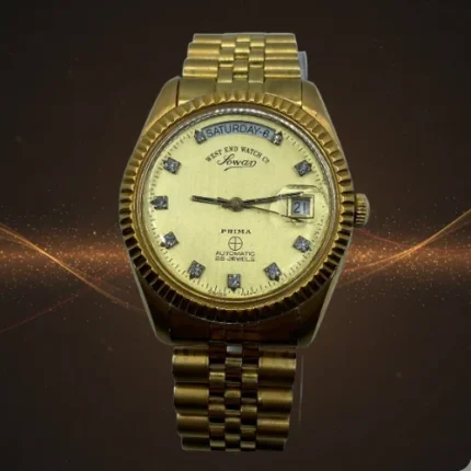 Vintage West End Watch Co. Sowar Prima Automatic – Gold Sunburst Dial