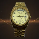 Vintage West End Watch Co. Sowar Prima Gold Sunburst Dial
