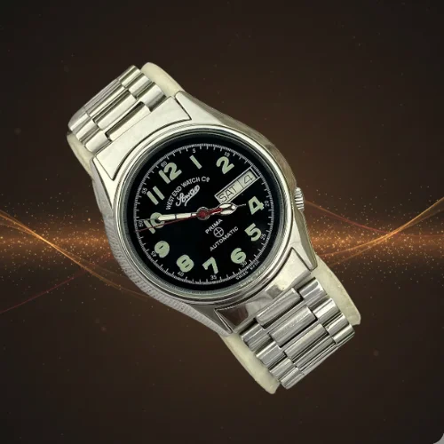 Vintage West End Watch Sowar Prima Automatic Retro Black Military Dial